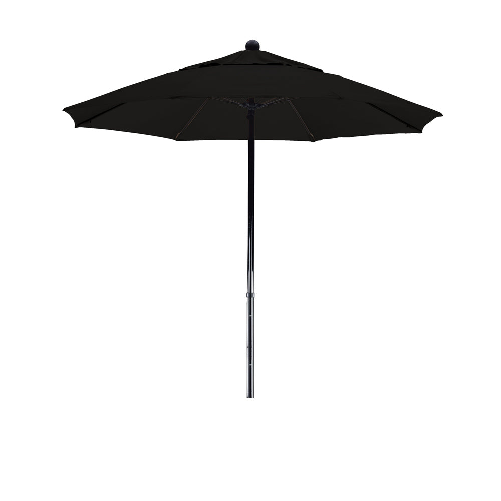 CasaFoyer California Umbrella EFFO758 7ft Commercial Grade Fiberglass Patio Umbrella - Adjustable Height, Unparalleled Weather Resistance, Pacifica Black Fabric