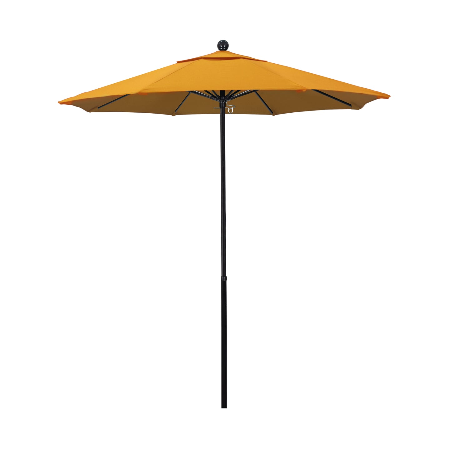 CasaFoyer California Umbrella EFFO758 - 7ft Fiberglass Commercial Grade Patio Umbrella | Adjustable Height Pole | Weather Resistant | Perfect for Outdoor Dining | Pacifica Yellow Fabric