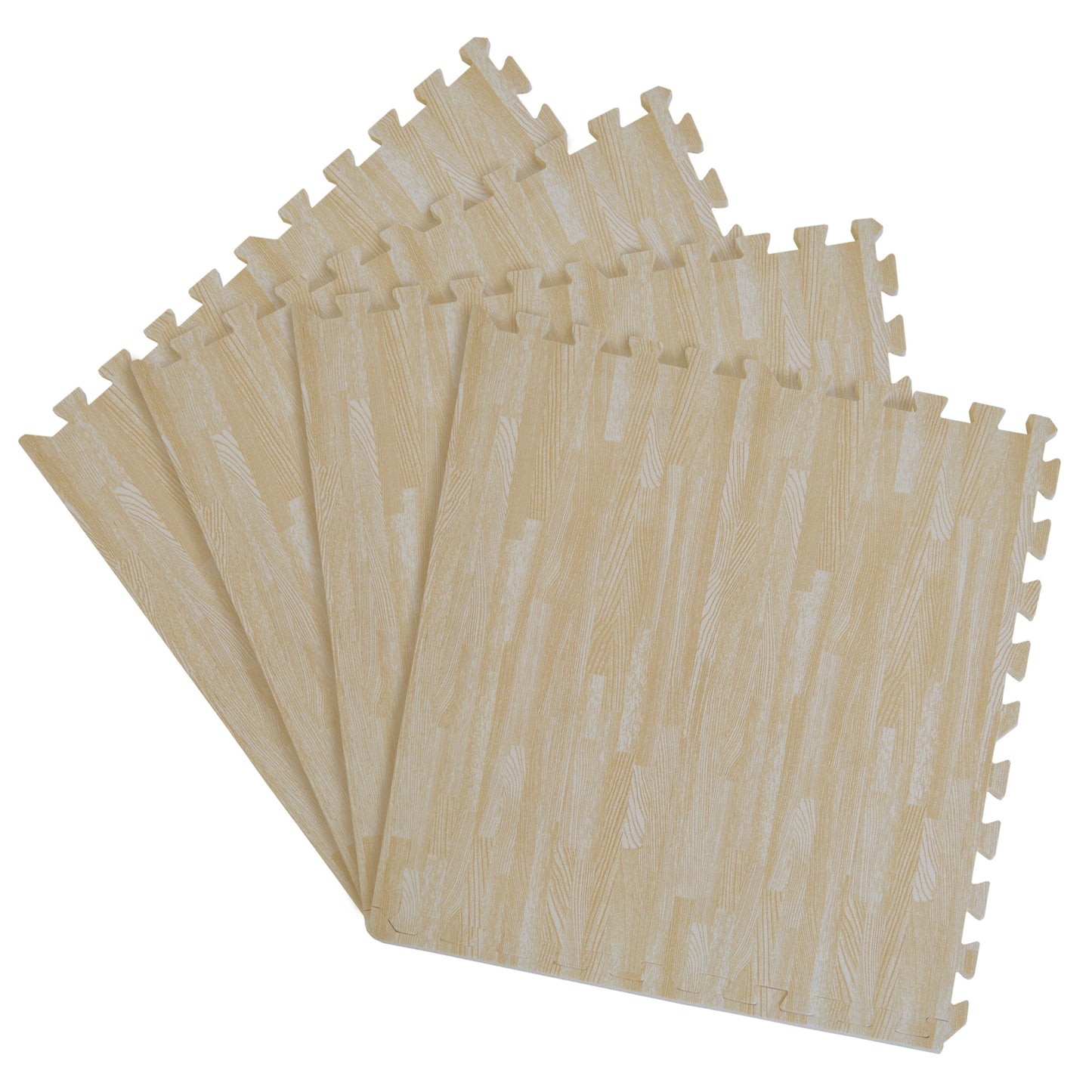 CasaFoyer Interlocking Foam Anti-Fatigue Tiles - Comfortable Flooring Solution for Any Space - 24x24 Inches - 4 Tiles/16 Sq. Ft. - Ash