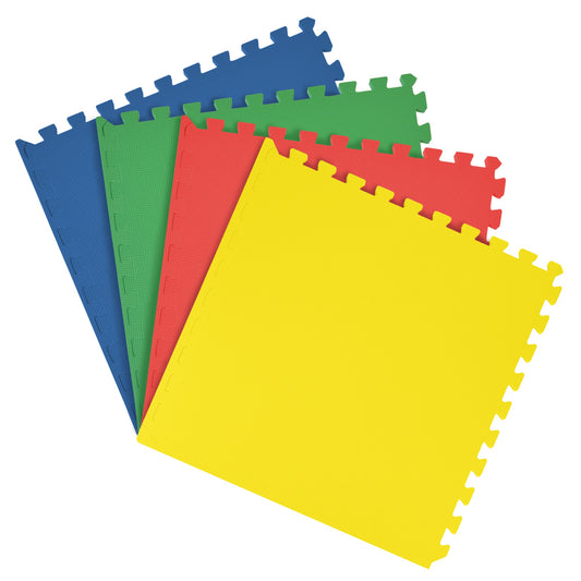 CasaFoyer Interlocking Foam Anti-Fatigue Tiles - Comfortable Flooring Solution for Play Areas, Garages, Workshops, and More - 24x24 Inches, 4 Tiles/16 Sq. Ft.