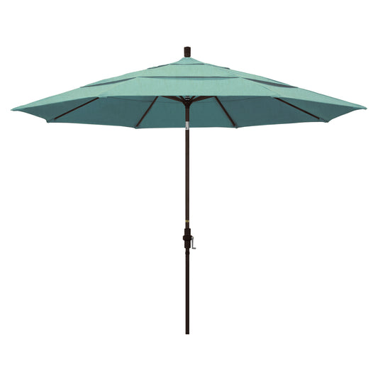 CasaFoyer 11' California Umbrella - Market Style with Collar Tilt Design, Sturdy Aluminum Frame, Crank-to-Open Mechanism, Spectrum Mist Fabric