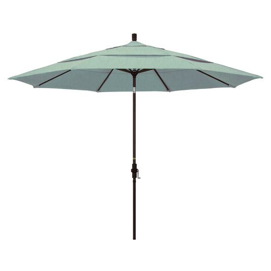 CasaFoyer 11' California Umbrella - Market Style with Collar Tilt and Crank Lift - Durable Aluminum Frame - Easy to Use and Adjustable - Ideal for Residential Use