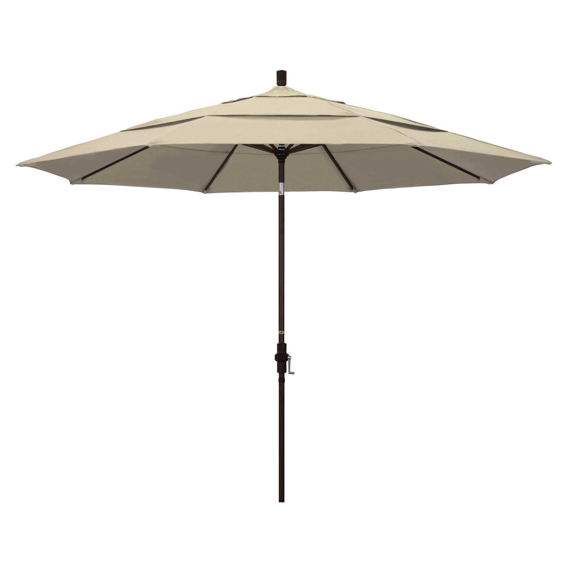 CasaFoyer 11' California Market-Style Umbrella with Collar Tilt and Crank Lift - Durable Aluminum Frame - Easy-to-Use and User-Friendly - Provides Generous Shade