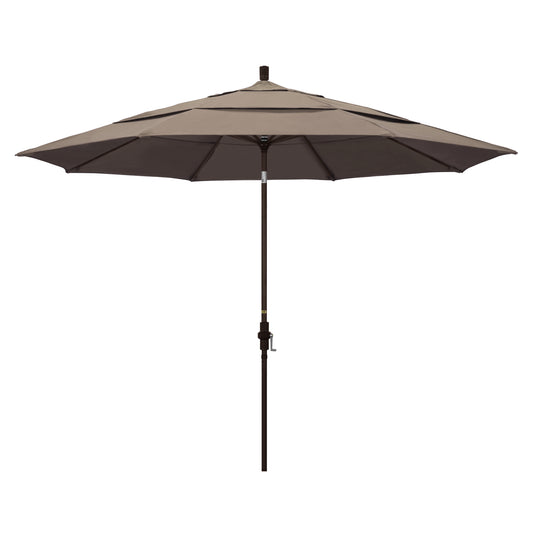CasaFoyer 11ft California Umbrella - Market Style, Collar Tilt, Crank-to-Open - Sturdy Aluminum Frame - Long-Lasting Shade Enjoyment