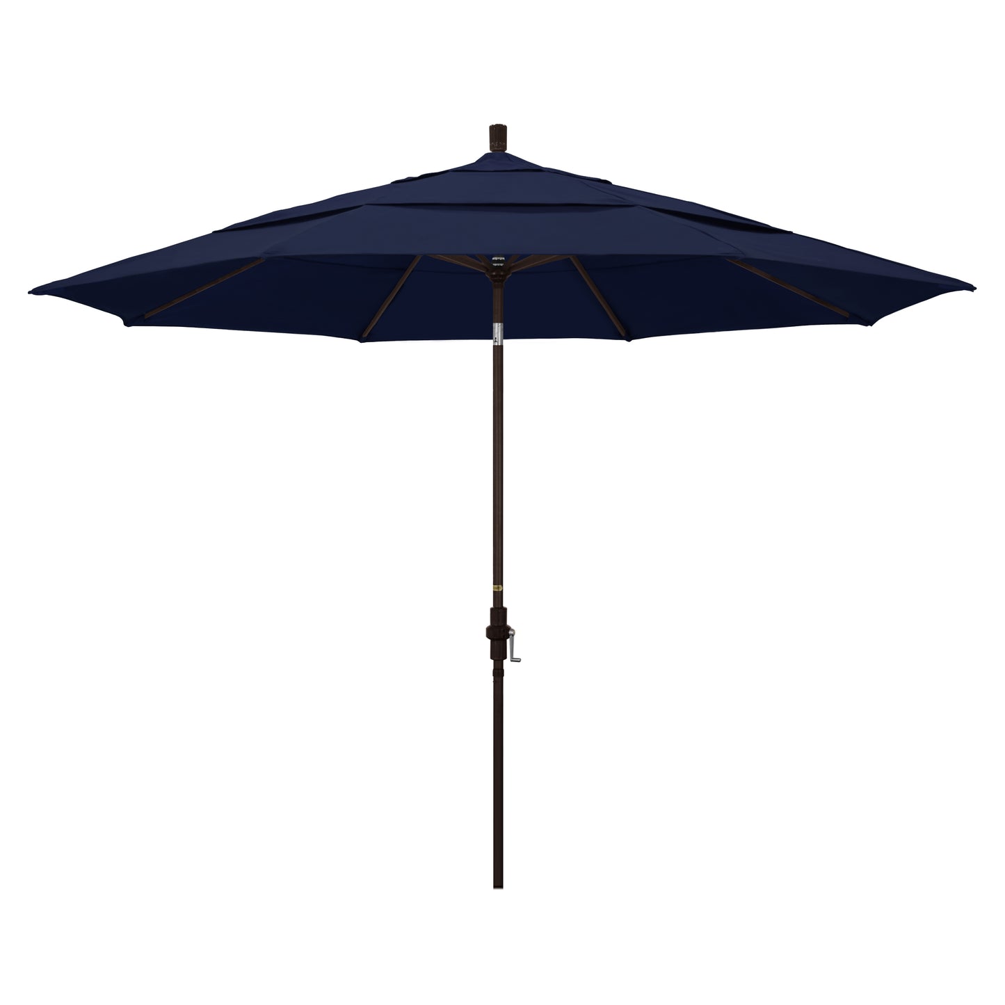 CasaFoyer 11ft California Umbrella - Market Style, Collar Tilt, Durable Aluminum Frame, Crank-to-Open, Navy Blue Fabric