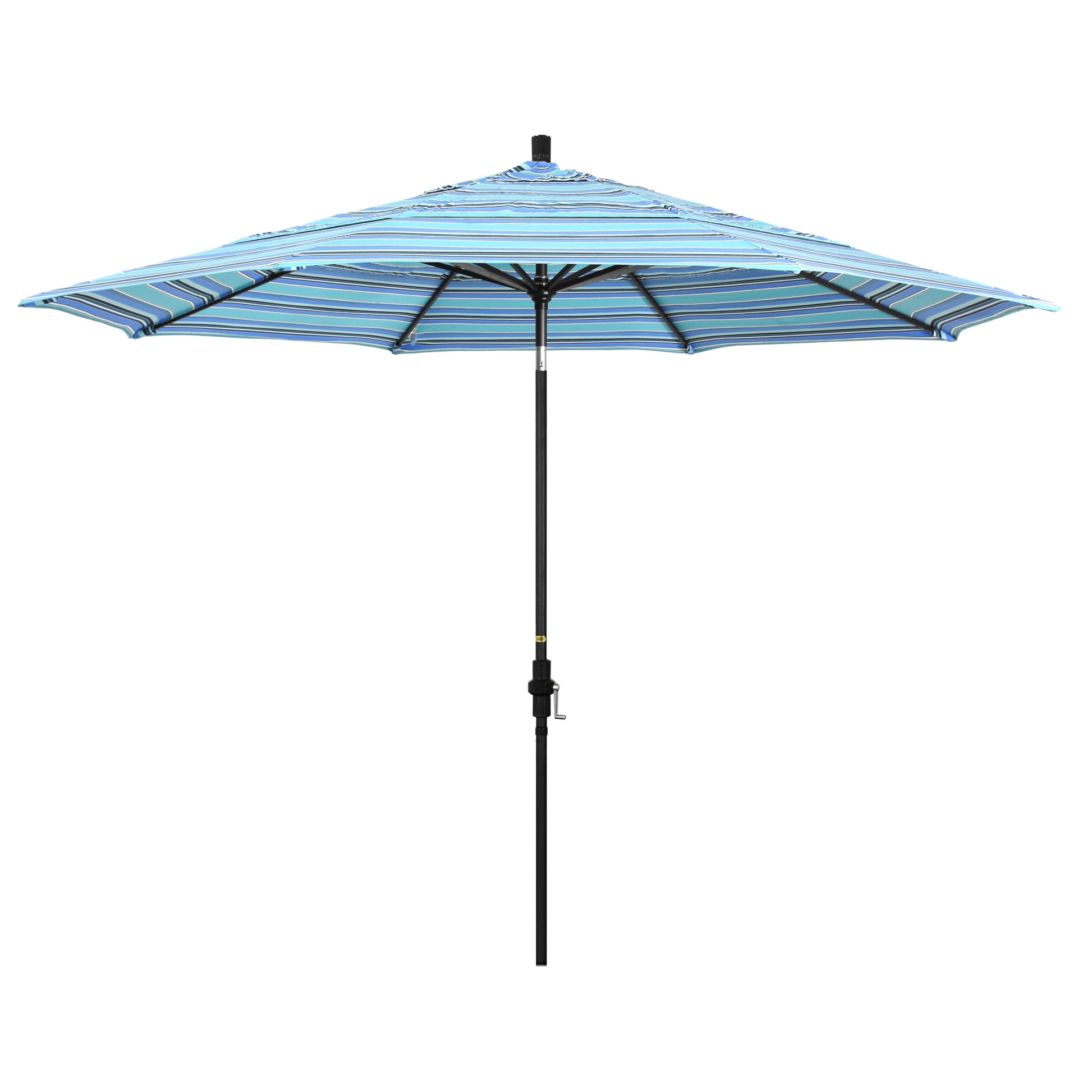 CasaFoyer 11ft California Umbrella - Market Style, Collar Tilt Design, Crank Lift - Durable Aluminum Frame - Sunbrella Fabric - Dolce Oasis Pattern