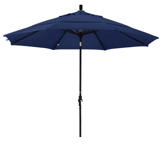 CasaFoyer 11ft California Umbrella - Market Style, Collar Tilt Design, Durable Aluminum Frame, Easy Crank-to-Open Mechanism, Navy Blue Fabric