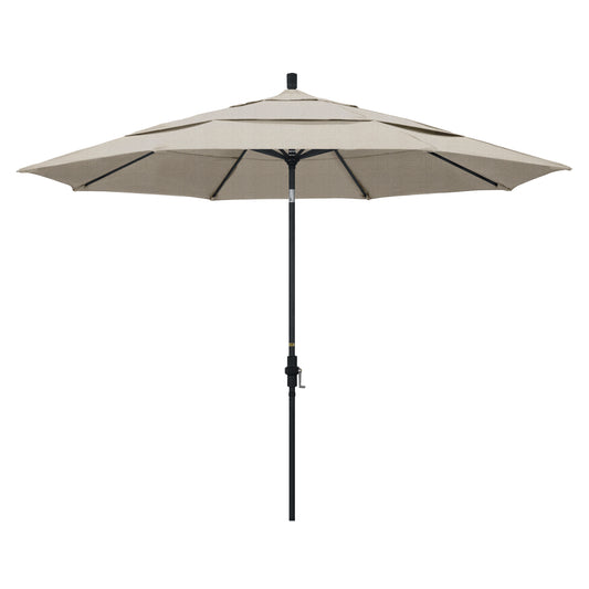CasaFoyer 11' California Umbrella - Market Style with Collar Tilt, Durable Aluminum Frame, Crank-to-Open Feature, Olefin Woven Granite Fabric