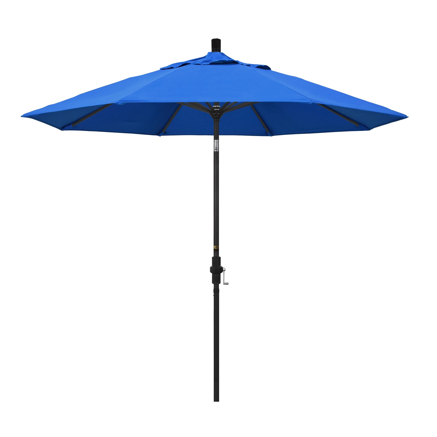 CasaFoyer California Umbrella 9' Market Umbrella with Collar Tilt and Crank Lift - Durable Aluminum Frame - Easy Tilt Adjustment - Royal Blue Fabric