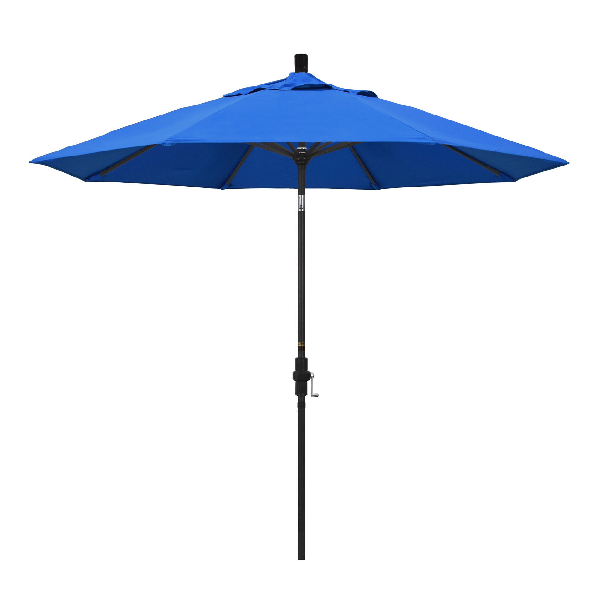 CasaFoyer California Umbrella 9' Market Umbrella with Collar Tilt and Crank Lift - Durable Aluminum Frame - Easy Tilt Adjustment - Royal Blue Fabric