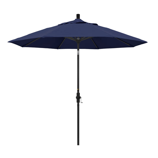 CasaFoyer California Umbrella 9' Market Umbrella with Collar Tilt and Crank Lift - Durable Aluminum Frame - Navy Blue Fabric