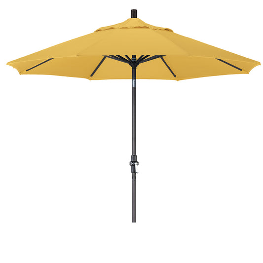 CasaFoyer California Umbrella 9' Market Umbrella with Collar Tilt and Crank Lift - Durable Aluminum Frame, Easy Tilt Adjustment, Pacifica Yellow Fabric