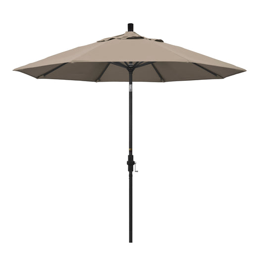 CasaFoyer California Umbrella 9' Market Umbrella with Collar Tilt and Crank Lift - Durable Aluminum Frame, Wide Range of Tilt Positions, Pacifica Taupe Fabric