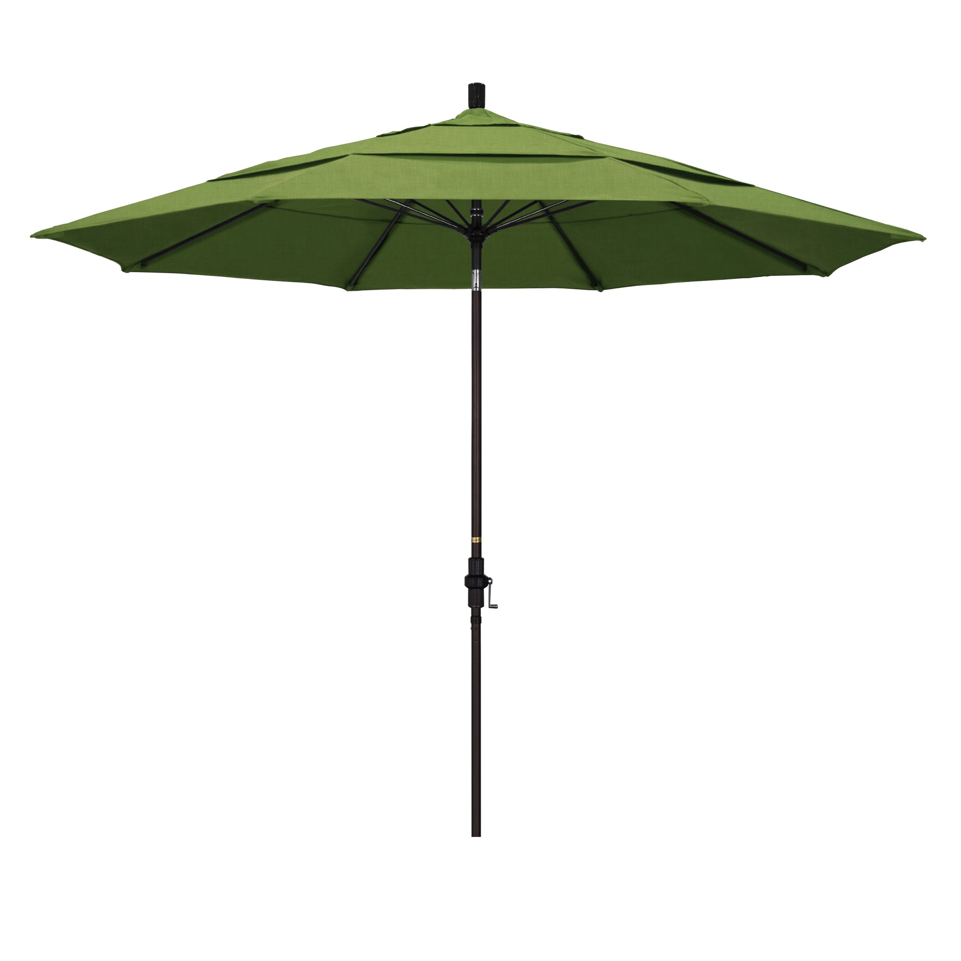 CasaFoyer 11-Foot California Market Umbrella - Premium Fiberglass Ribs, Collar Tilt, Easy Crank Lift - Durable Aluminum Pole - Sunbrella Fabric