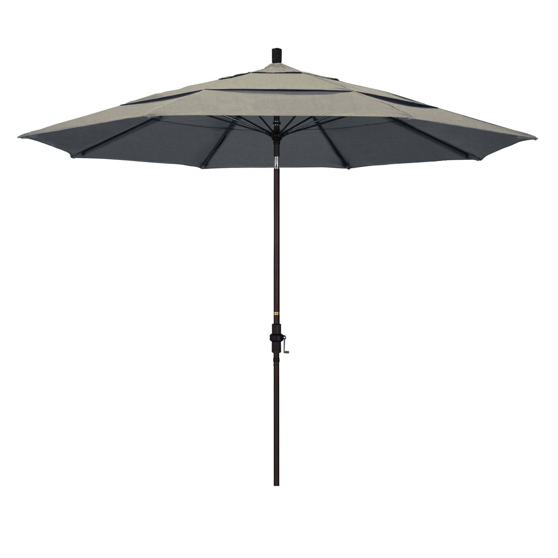 CasaFoyer 11' California Market Umbrella with Aluminum Pole, Fiberglass Ribs, Collar Tilt, and Crank Lift - Premium and Durable Shade Solution