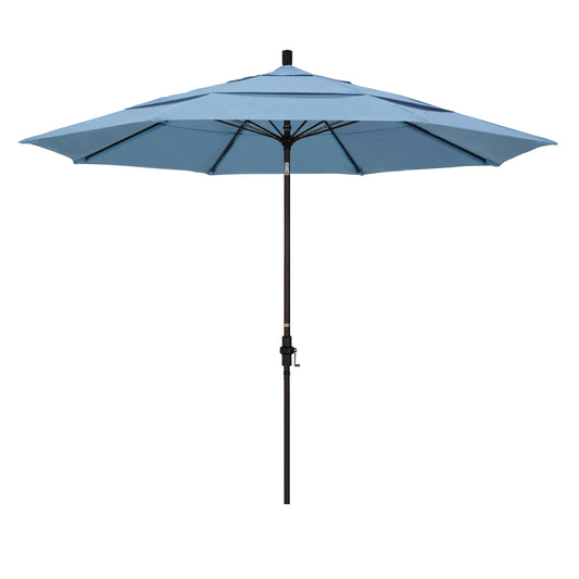 CasaFoyer 11' California Market Umbrella with Commercial-Grade Design, Aluminum Pole, Fiberglass Ribs, Collar Tilt, and Wind-Resistant Canopy