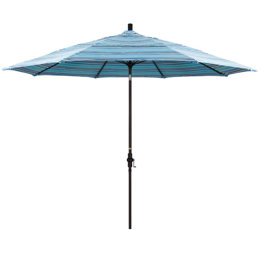 CasaFoyer 11' Extra-Large California Market Umbrella with Commercial-Grade Design, Aluminum Pole, Fiberglass Ribs, Collar Tilt, and Wind-Resistant Canopy