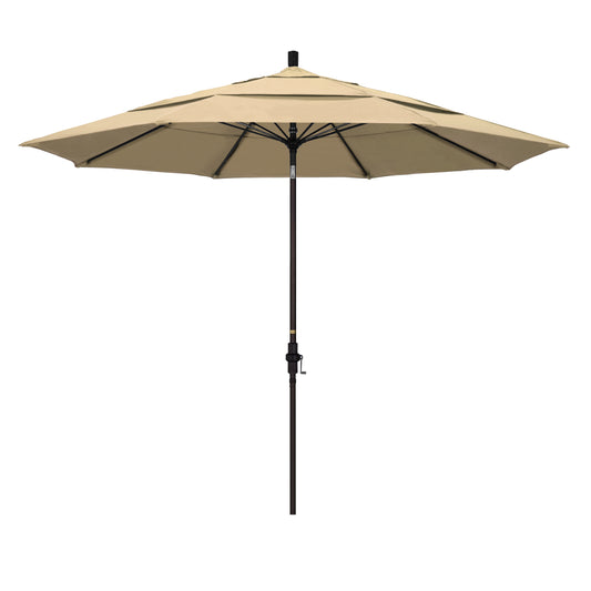 CasaFoyer 11ft California Market Umbrella - Extra Large, Commercial-Grade Design, Aluminum Pole, Fiberglass Ribs, Wind Resistant, Collar Tilt, Easy Crank Lift