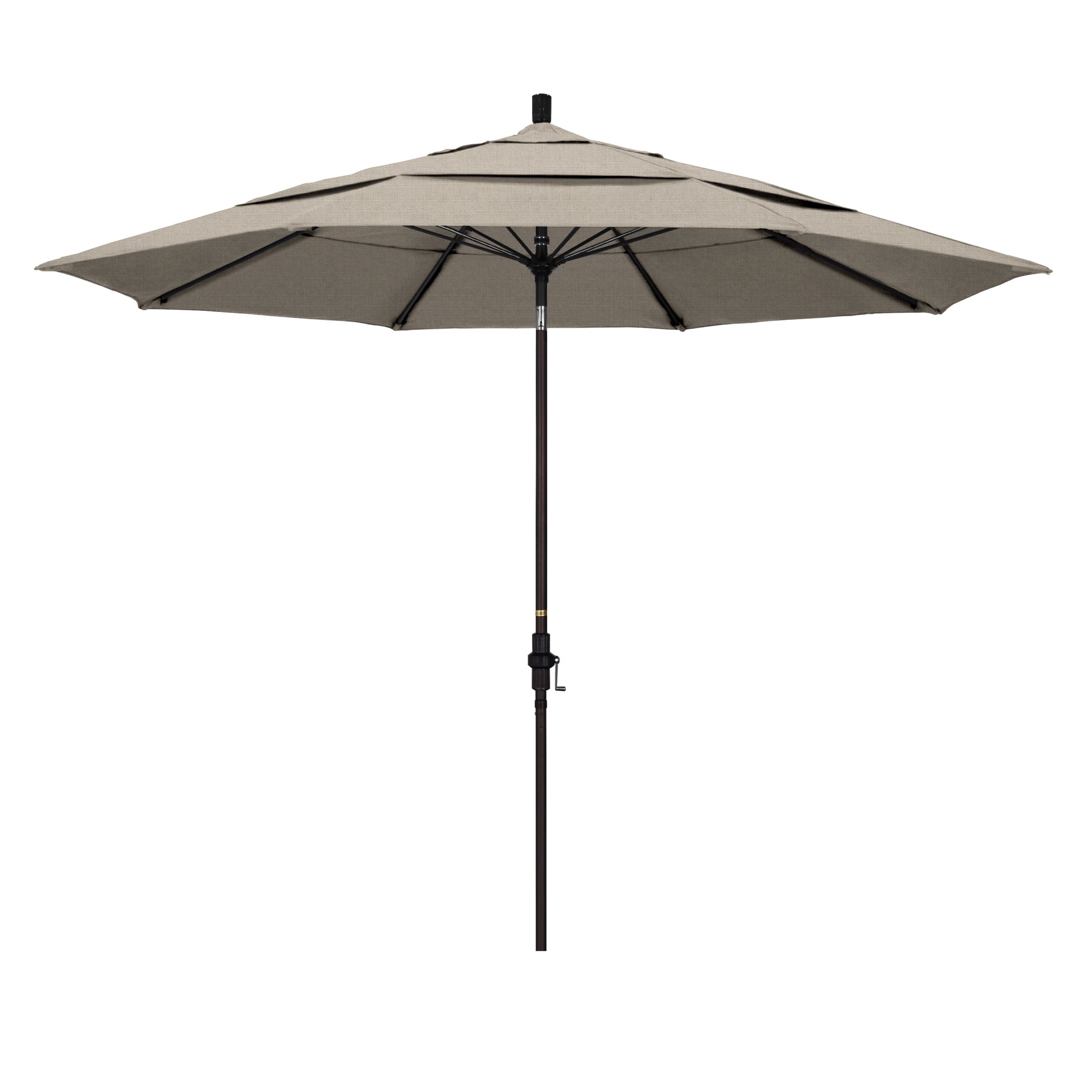 CasaFoyer 11' California Market Umbrella - Game-Changing Design, Aluminum Pole, Fiberglass Ribs, Collar Tilt, Easy Crank Lift, Resilient Canopy