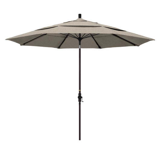 CasaFoyer 11' California Market Umbrella - Game-Changing Design, Aluminum Pole, Fiberglass Ribs, Collar Tilt, Easy Crank Lift, Resilient Canopy