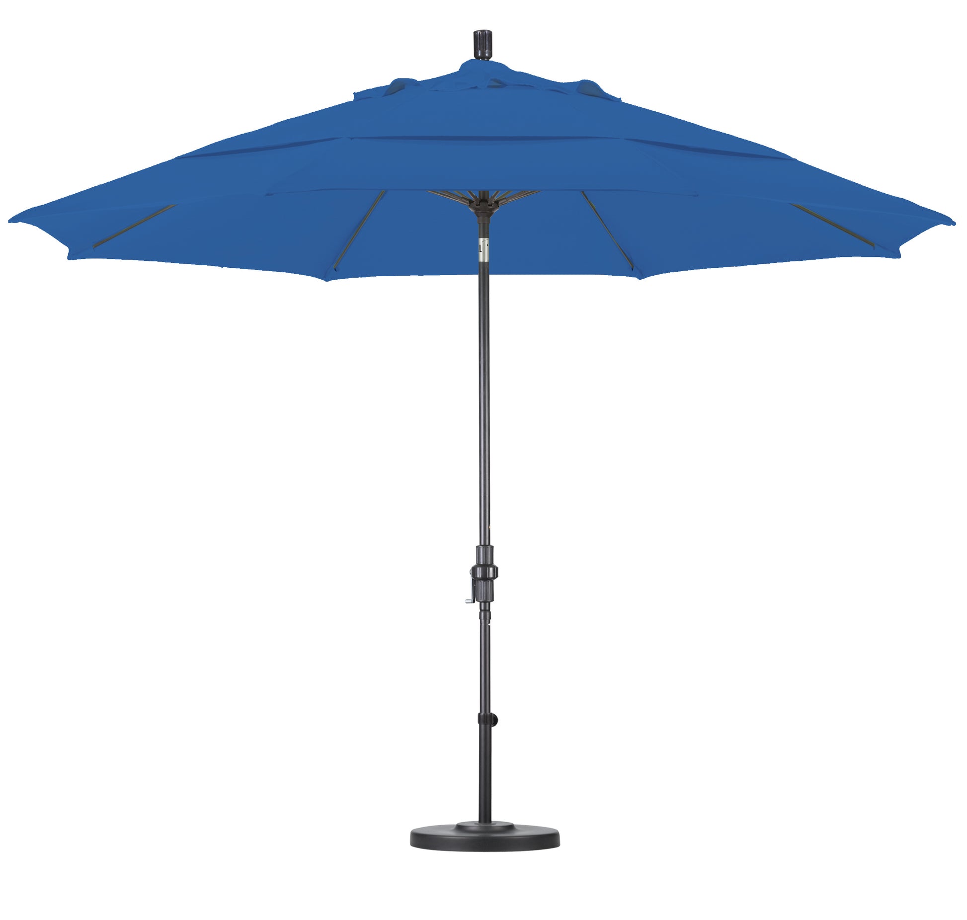 CasaFoyer 11' Extra-Large California Market Umbrella | Aluminum Pole | Fiberglass Ribs | Collar Tilt | Wind Resistant | Pacific Blue Fabric