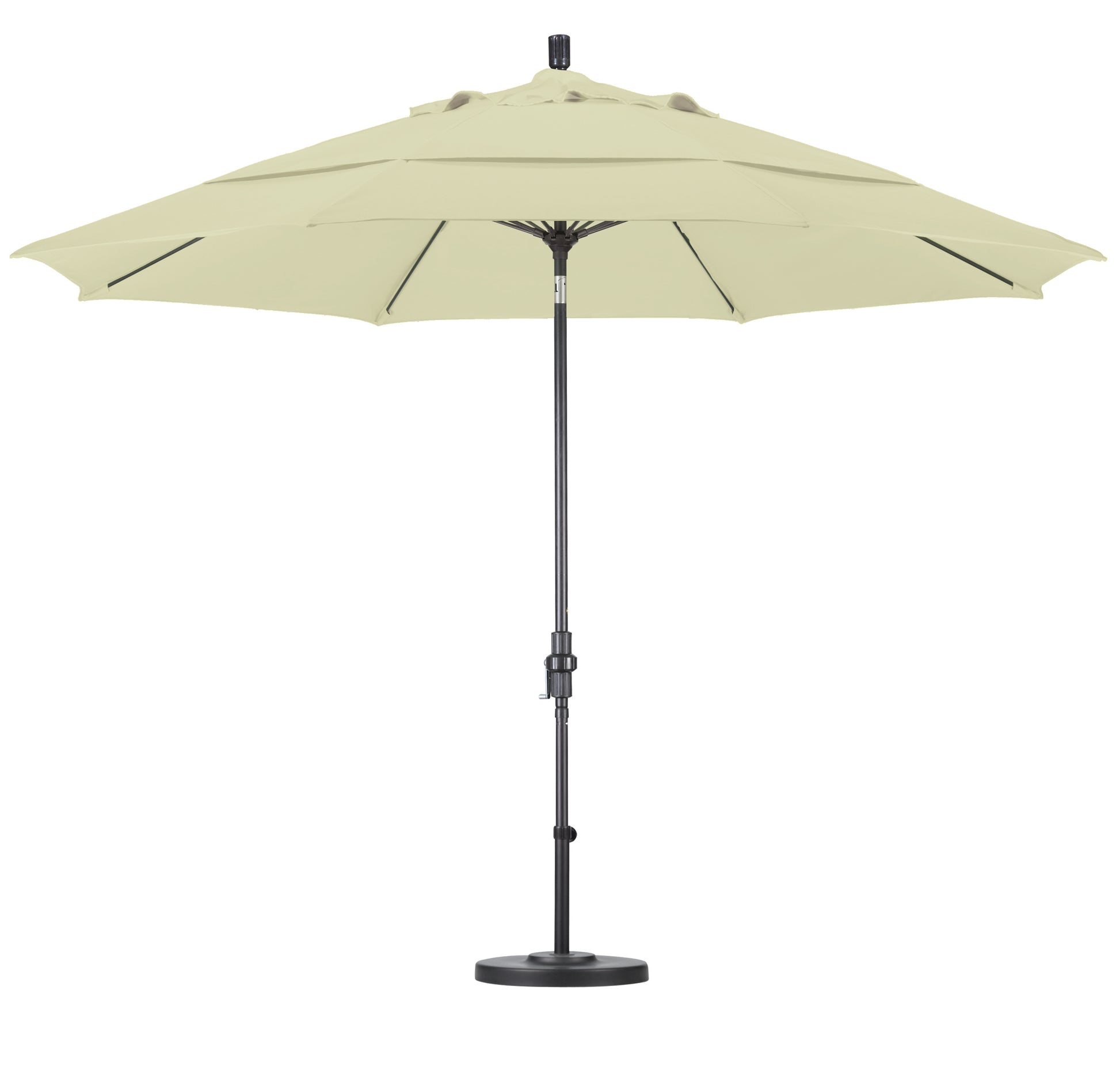 CasaFoyer 11' Extra-Large California Market Umbrella with Advanced Collar Tilt Design and Sturdy Aluminum Pole - Fiberglass Ribs for Durability and Flexibility - Pacifica Natural Fabric