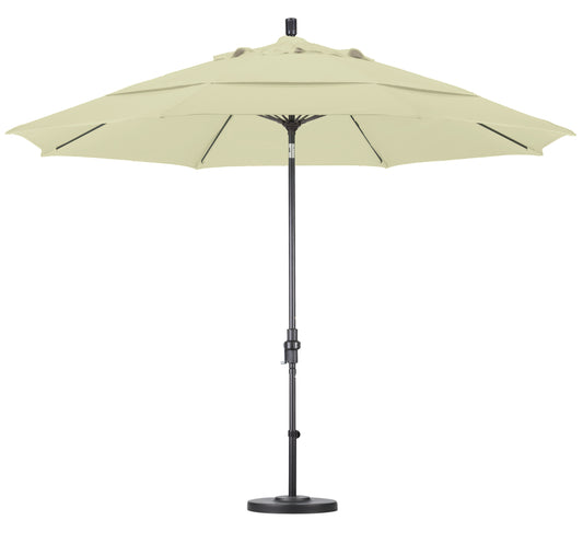 CasaFoyer 11' Extra-Large California Market Umbrella with Advanced Collar Tilt Design and Sturdy Aluminum Pole - Fiberglass Ribs for Durability and Flexibility - Pacifica Natural Fabric