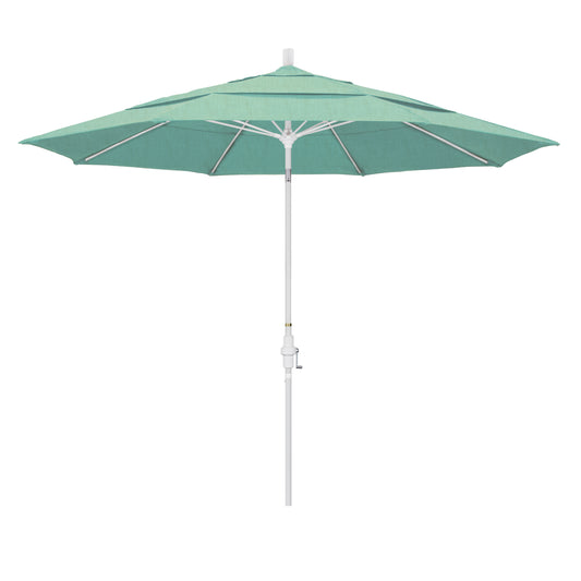 CasaFoyer 11' California Market Umbrella with Commercial-Grade Design, Aluminum Pole, Fiberglass Ribs, Collar Tilt, and Wind-Resistant Canopy