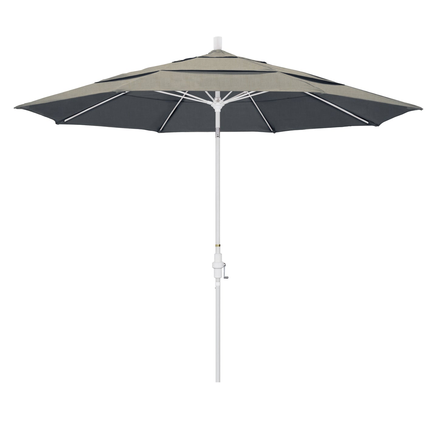 CasaFoyer 11' Extra-Large California Market Umbrella with Commercial-Grade Design, Aluminum Pole, Fiberglass Ribs, Collar Tilt, and User-Friendly Crank Lift