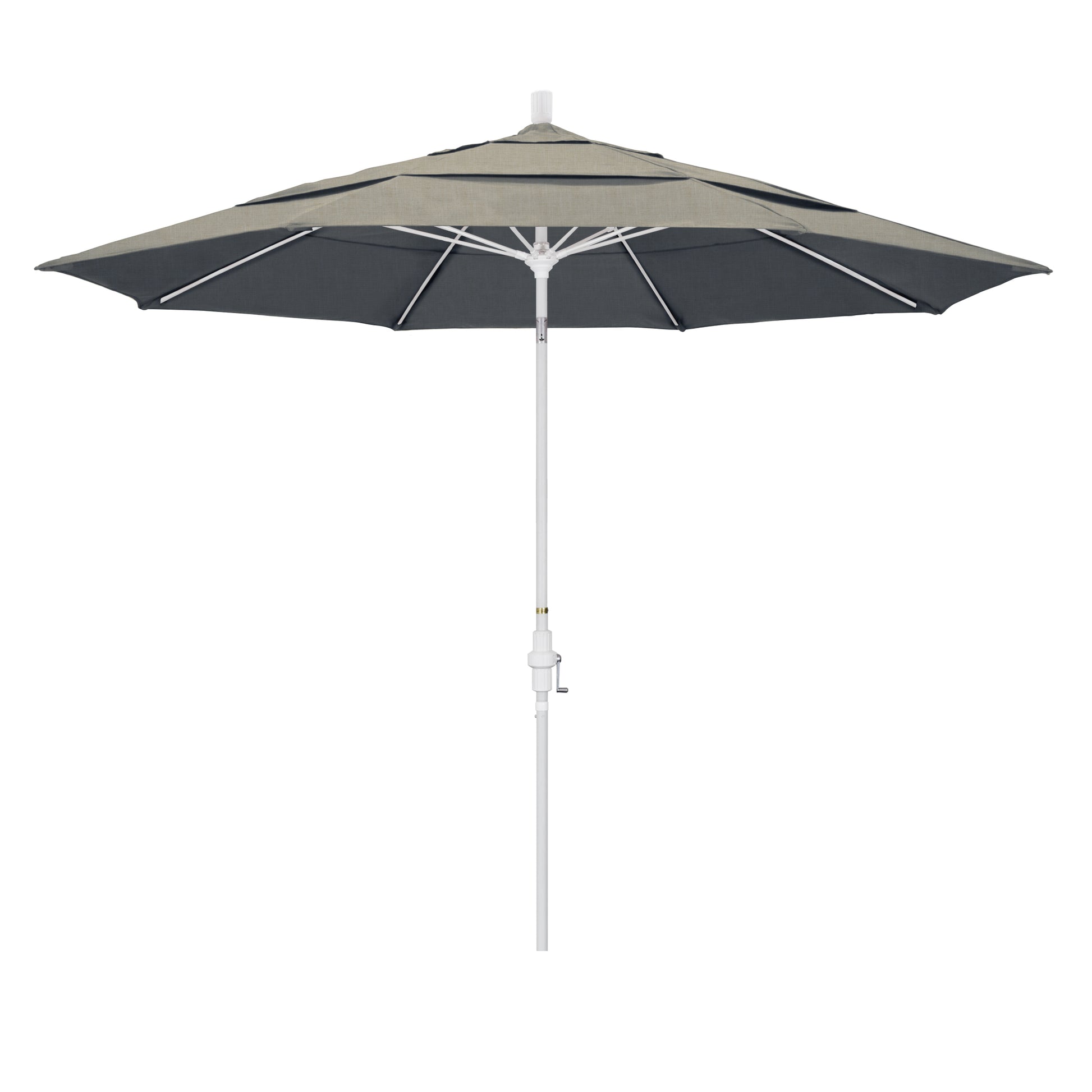CasaFoyer 11' Extra-Large California Market Umbrella with Commercial-Grade Design, Aluminum Pole, Fiberglass Ribs, Collar Tilt, and User-Friendly Crank Lift