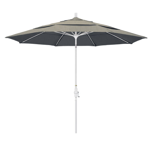 CasaFoyer 11' Extra-Large California Market Umbrella with Commercial-Grade Design, Aluminum Pole, Fiberglass Ribs, Collar Tilt, and User-Friendly Crank Lift