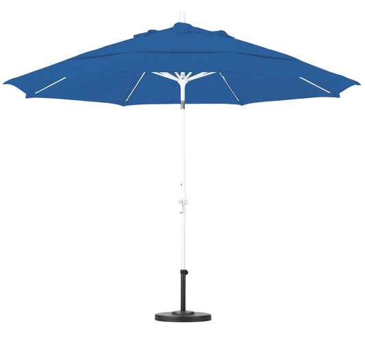 CasaFoyer 11ft California Market Umbrella - Sturdy Aluminum Pole, Fiberglass Ribs, Collar Tilt, Crank Lift - Wind Resistant & User-Friendly