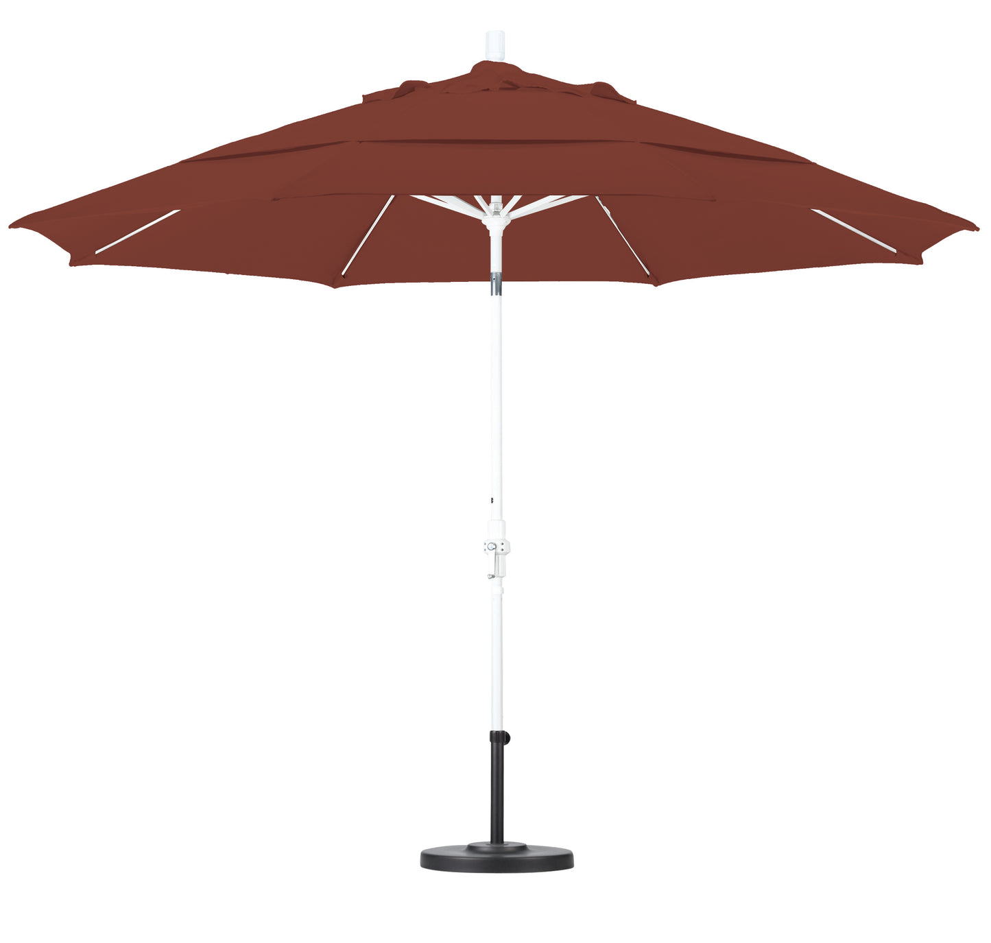 CasaFoyer 11' Extra-Large California Market Umbrella with Commercial-Grade Design, Aluminum Pole, Fiberglass Ribs, Collar Tilt, and Wind-Resistant Canopy