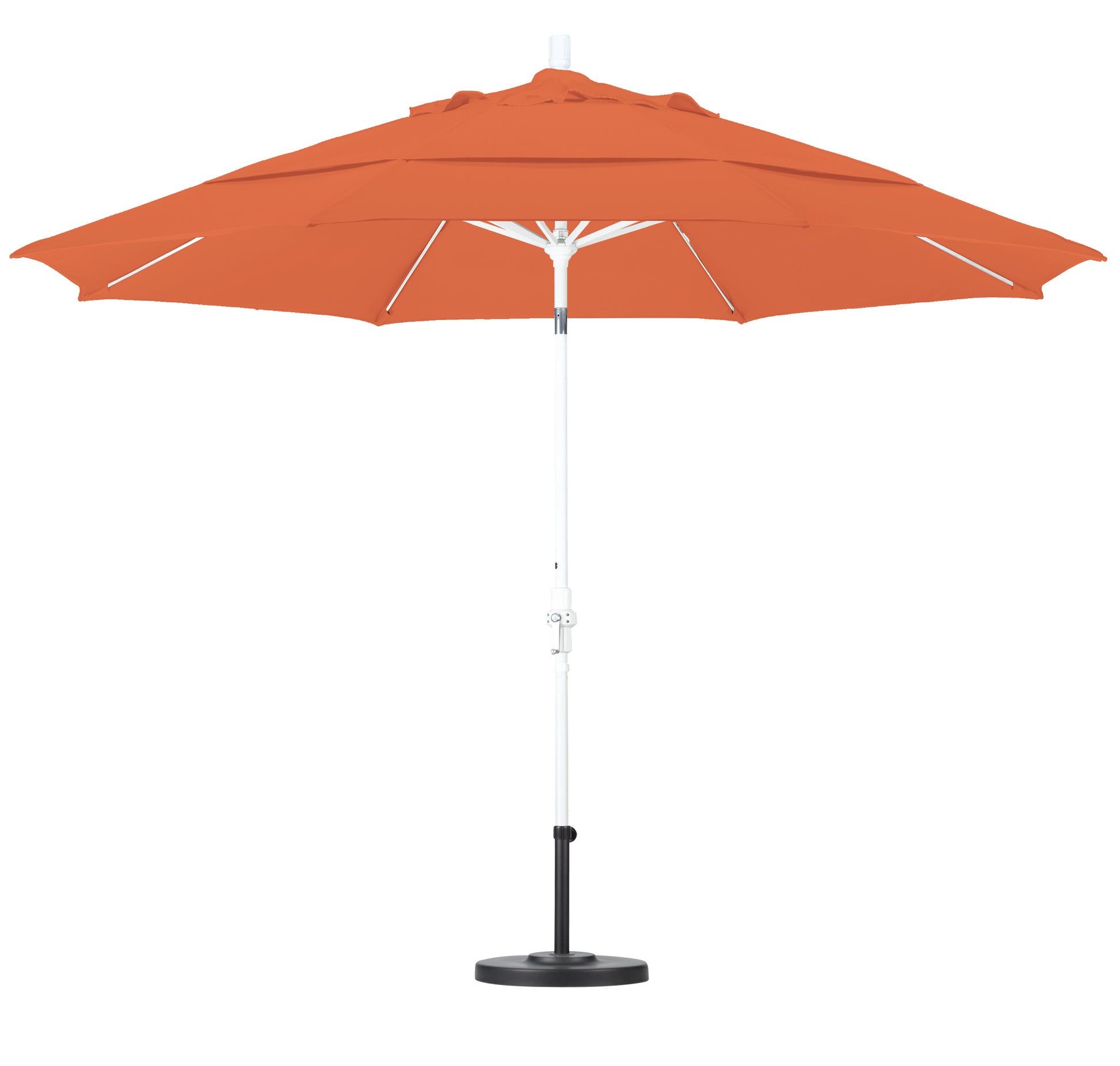 CasaFoyer 11' California Market Umbrella with Commercial-Grade Design, Aluminum Pole, Fiberglass Ribs, Collar Tilt, and Wind-Resistant Canopy