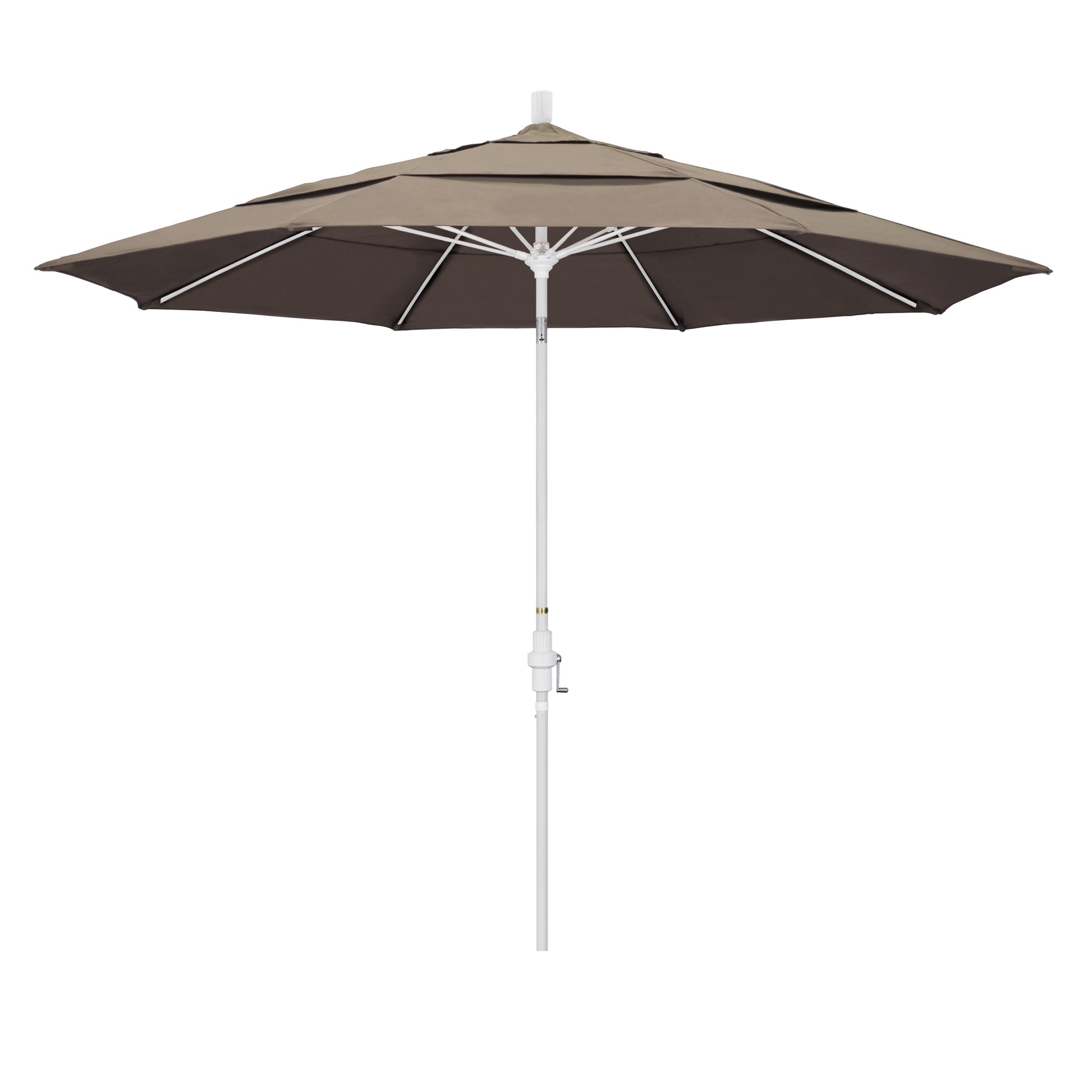 CasaFoyer 11' California Market Umbrella with Commercial-Grade Design, Aluminum Pole, Fiberglass Ribs, Collar Tilt, and Wind-Resistant Canopy