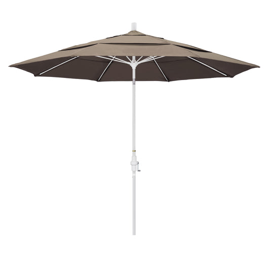 CasaFoyer 11' California Market Umbrella with Commercial-Grade Design, Aluminum Pole, Fiberglass Ribs, Collar Tilt, and Wind-Resistant Canopy