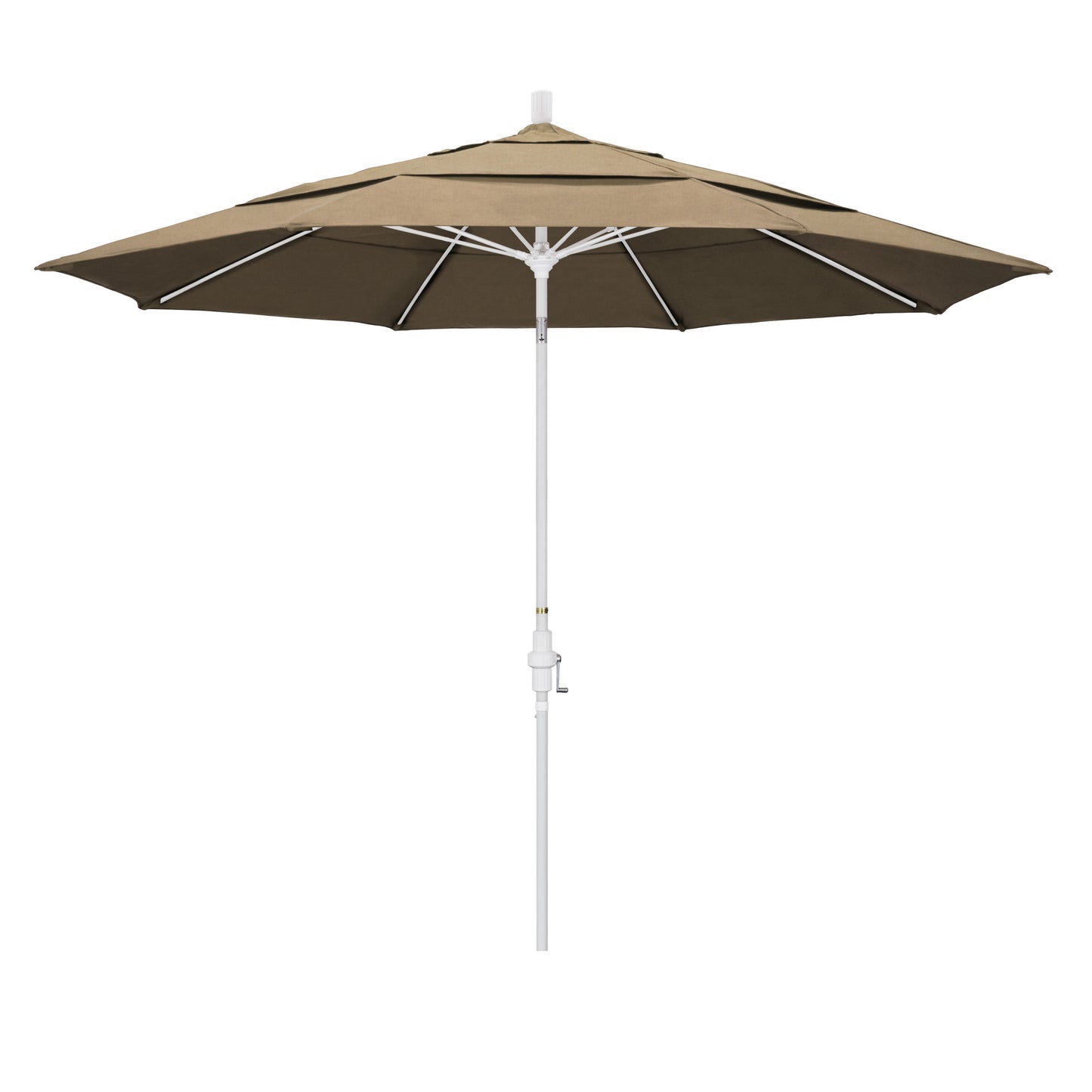 CasaFoyer 11' Extra-Large California Market Umbrella with Commercial-Grade Design, Aluminum Pole, Fiberglass Ribs, Collar Tilt, and Sunbrella Fabric