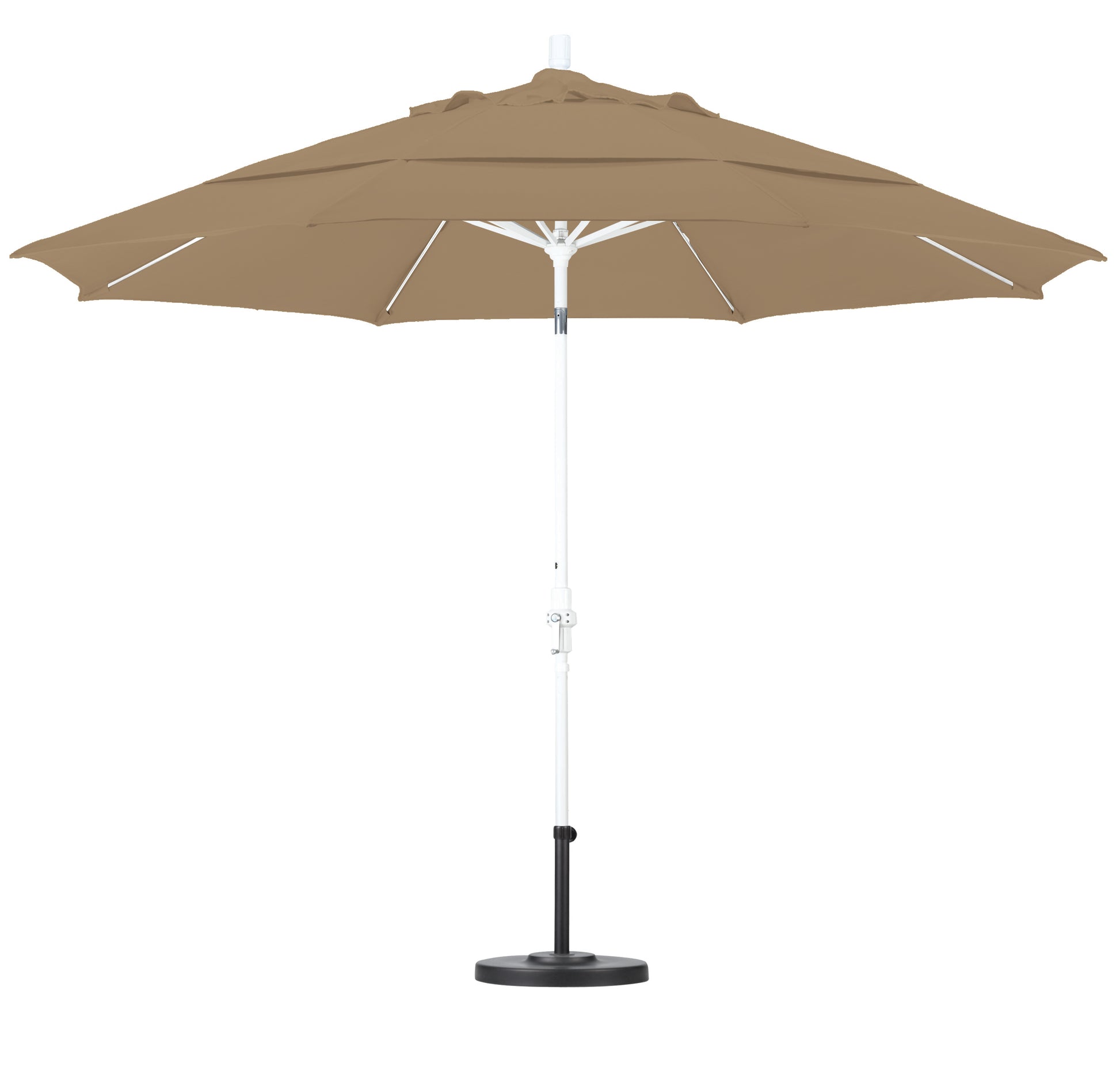 CasaFoyer 11' Extra-Large California Market Umbrella with Commercial-Grade Design, Aluminum Pole, and Fiberglass Ribs. User-Friendly Collar Tilt and Crank Lift.