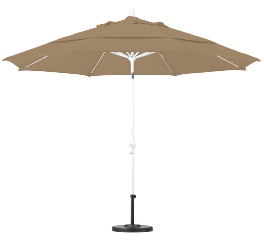 CasaFoyer 11' Extra-Large California Market Umbrella with Commercial-Grade Design, Aluminum Pole, and Fiberglass Ribs. User-Friendly Collar Tilt and Crank Lift.