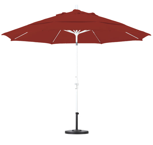 CasaFoyer 11' California Market Umbrella with Commercial-Grade Design, Aluminum Pole, Fiberglass Ribs, Collar Tilt, and Wind-Resistant Canopy
