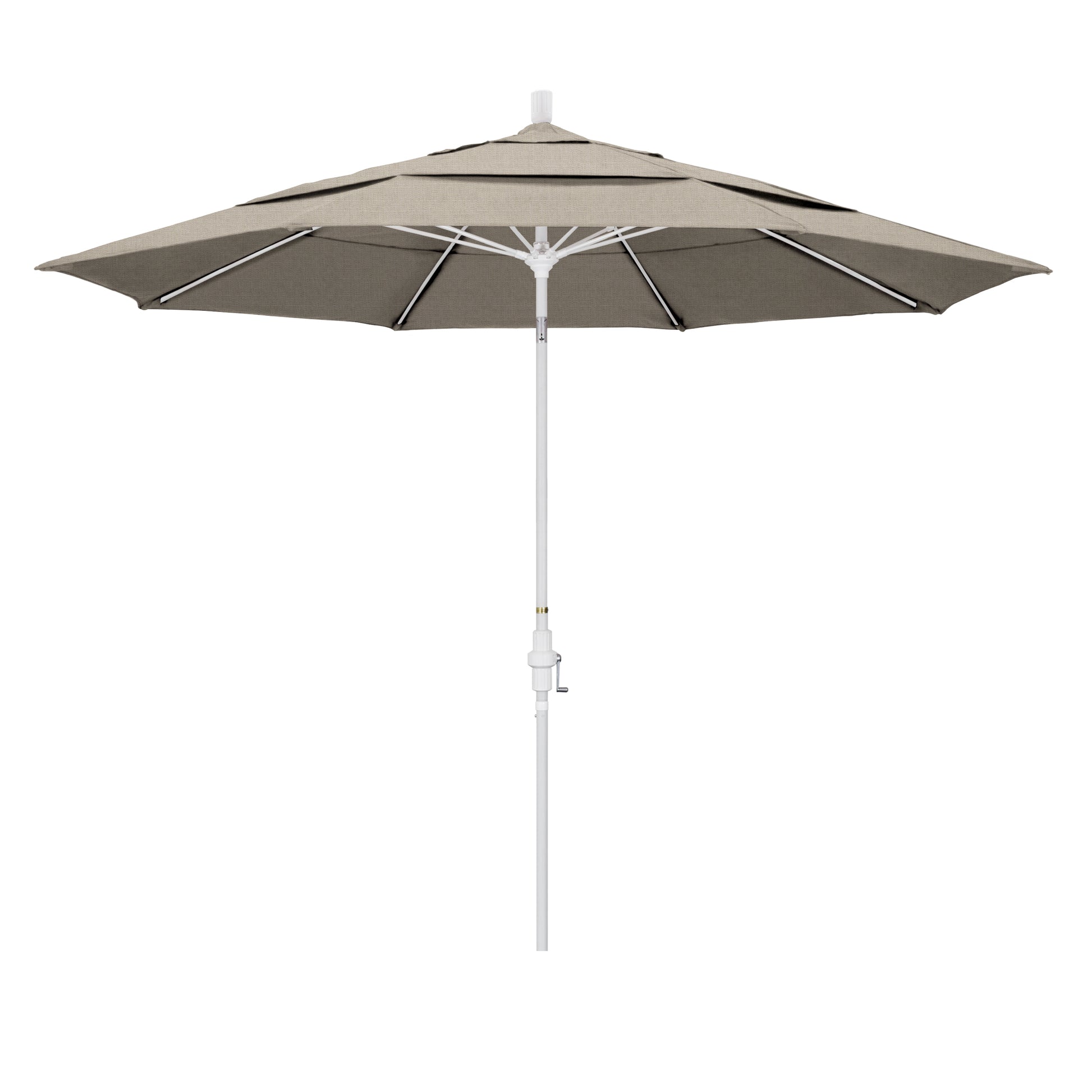 CasaFoyer 11' California Market Umbrella - Sturdy Aluminum Pole, Fiberglass Ribs, Collar Tilt, Crank Lift - Enhanced Durability & Flexibility - User-Friendly & Durable - Enjoyable Shade for Years