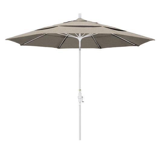 CasaFoyer 11' California Market Umbrella - Sturdy Aluminum Pole, Fiberglass Ribs, Collar Tilt, Crank Lift - Enhanced Durability & Flexibility - User-Friendly & Durable - Enjoyable Shade for Years
