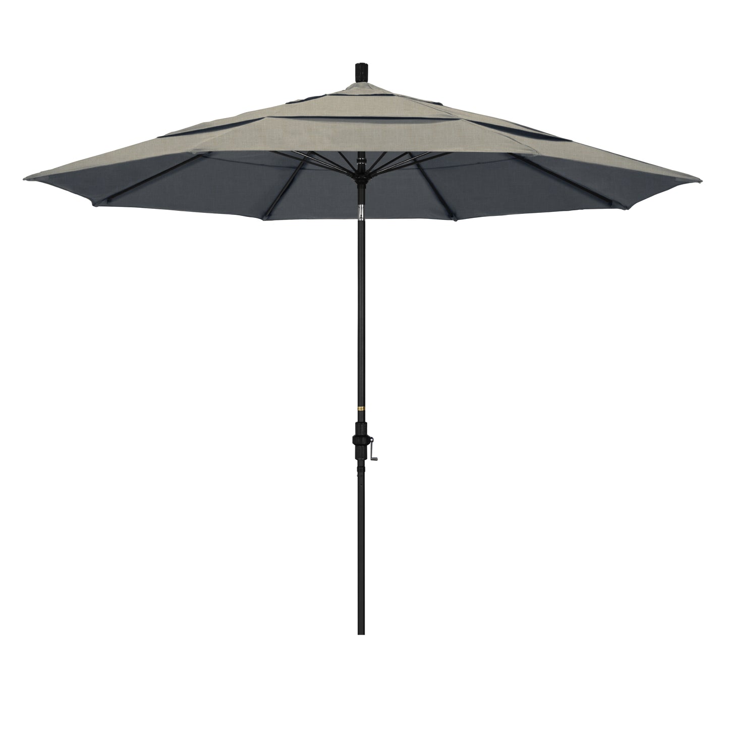 CasaFoyer 11' California Market Umbrella with Commercial-Grade Design, Aluminum Pole, Fiberglass Ribs, Collar Tilt, and Wind-Resistant Canopy
