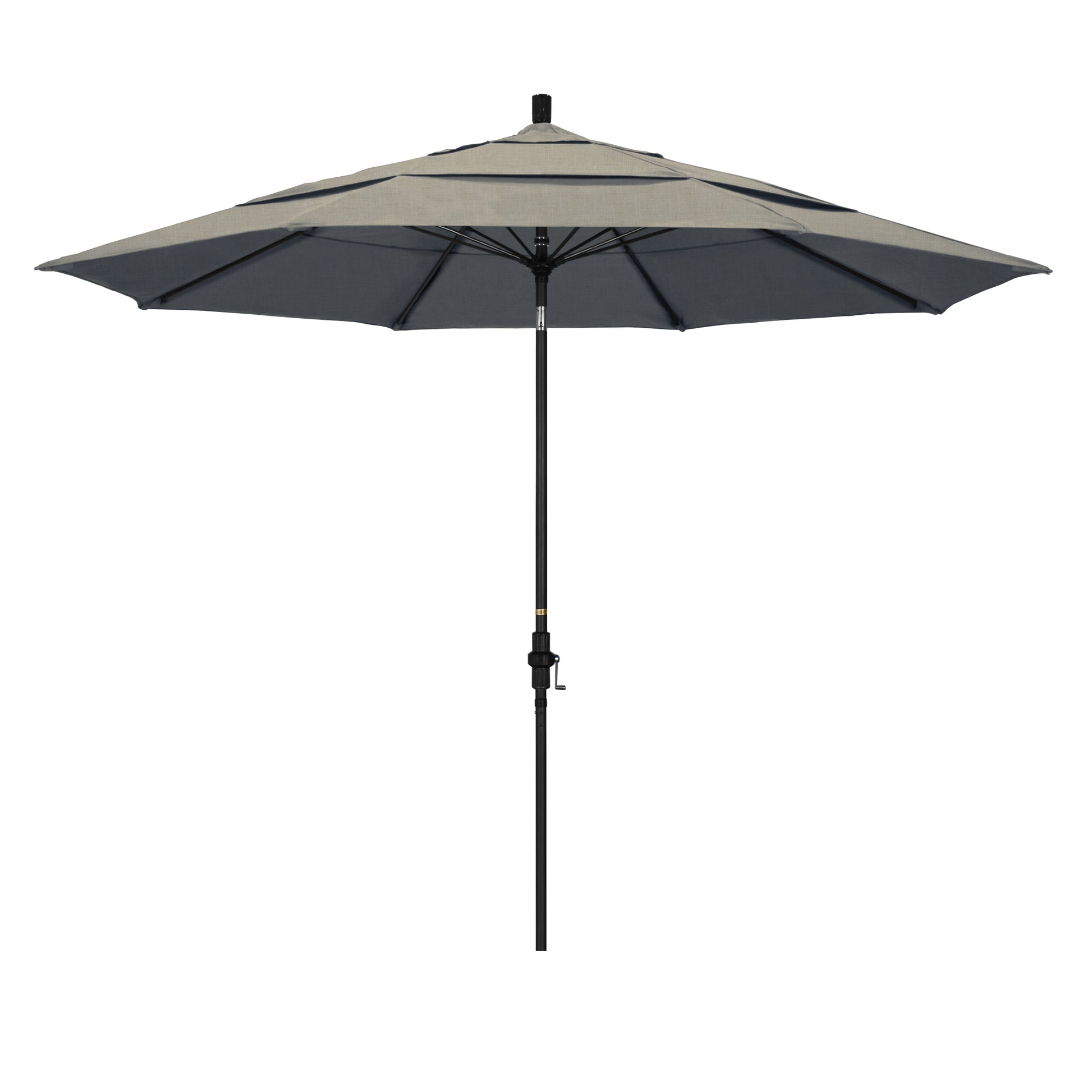 CasaFoyer 11' California Market Umbrella with Commercial-Grade Design, Aluminum Pole, Fiberglass Ribs, Collar Tilt, and Wind-Resistant Canopy