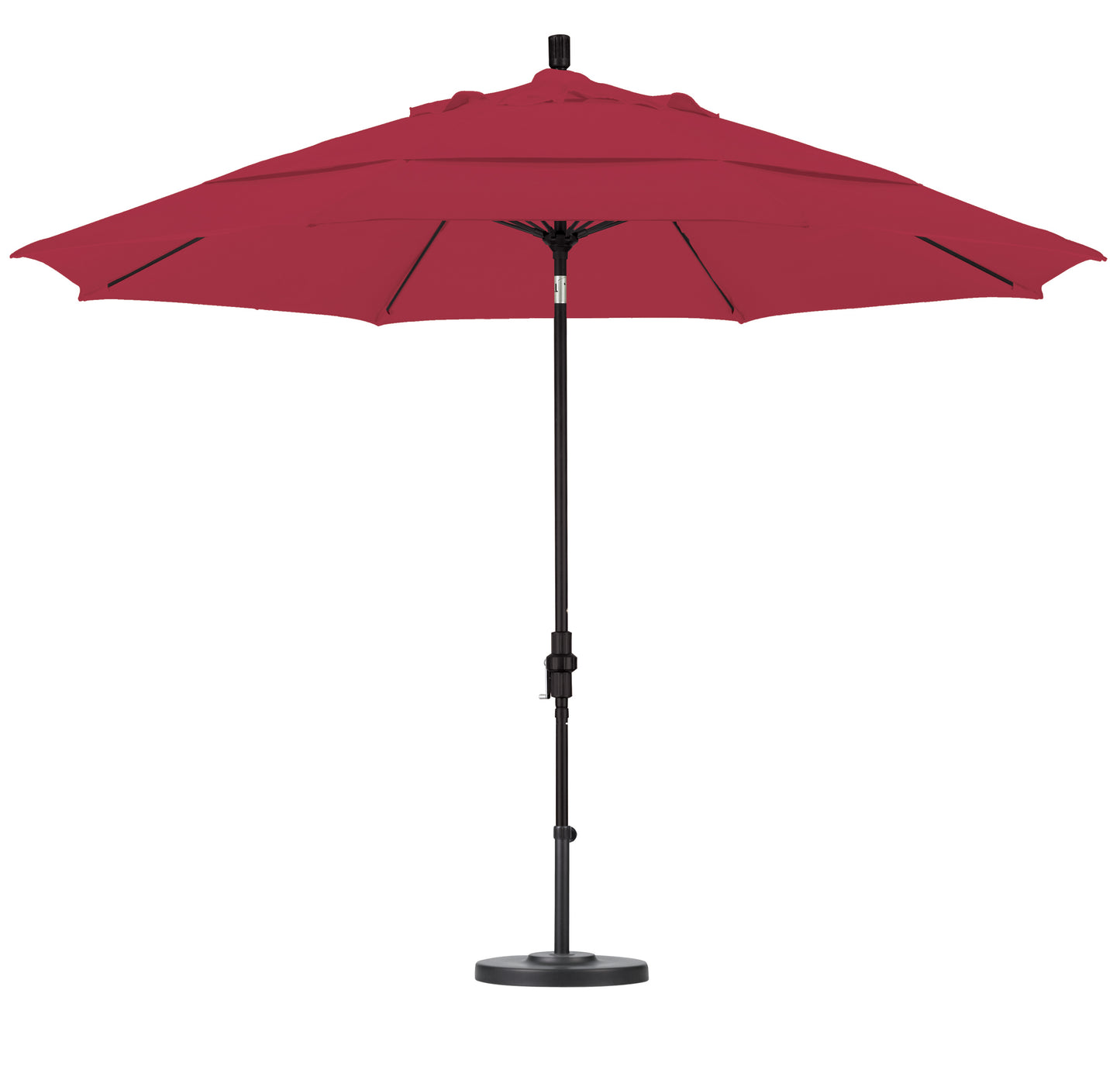 CasaFoyer 11' Extra-Large California Market Umbrella with Advanced Collar Tilt Design - Durable Aluminum Pole, Premium Fiberglass Ribs, Easy Crank Lift - Resilient and User-Friendly - Sunbrella Fabric