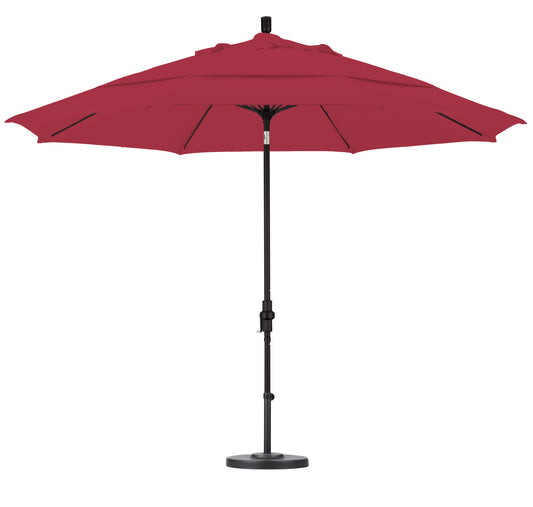 CasaFoyer 11' Extra-Large California Market Umbrella with Advanced Collar Tilt Design - Durable Aluminum Pole, Premium Fiberglass Ribs, Easy Crank Lift - Resilient and User-Friendly - Sunbrella Fabric