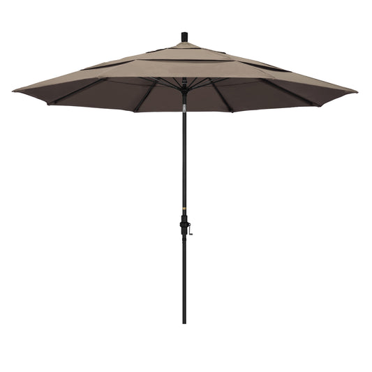 CasaFoyer 11' California Market Umbrella - Game-Changing Design, Aluminum Pole, Fiberglass Ribs, Collar Tilt, Crank Lift, Sunbrella Fabric