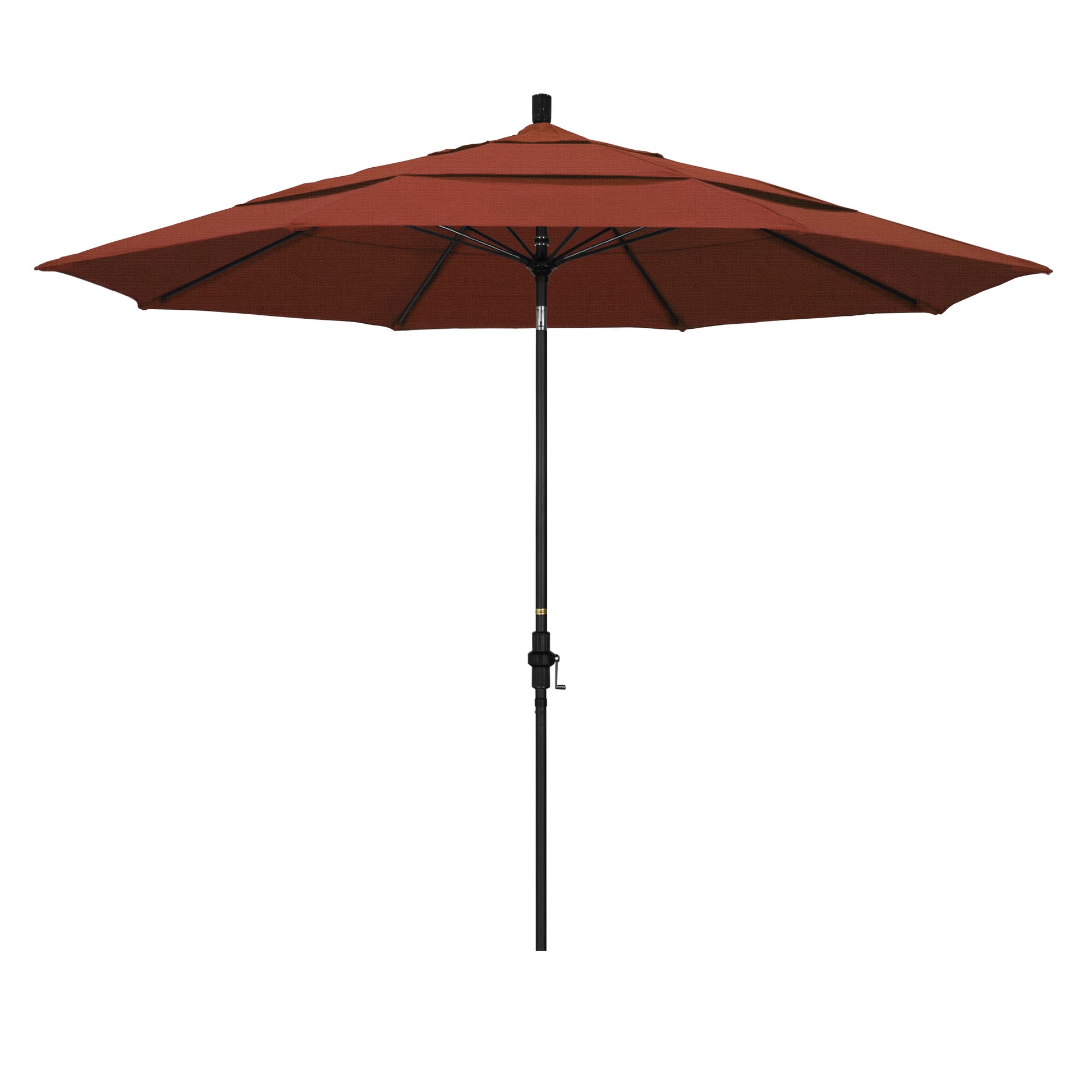 CasaFoyer 11' California Market Umbrella with Commercial-Grade Design, Aluminum Pole, Fiberglass Ribs, Collar Tilt, and Wind-Resistant Canopy