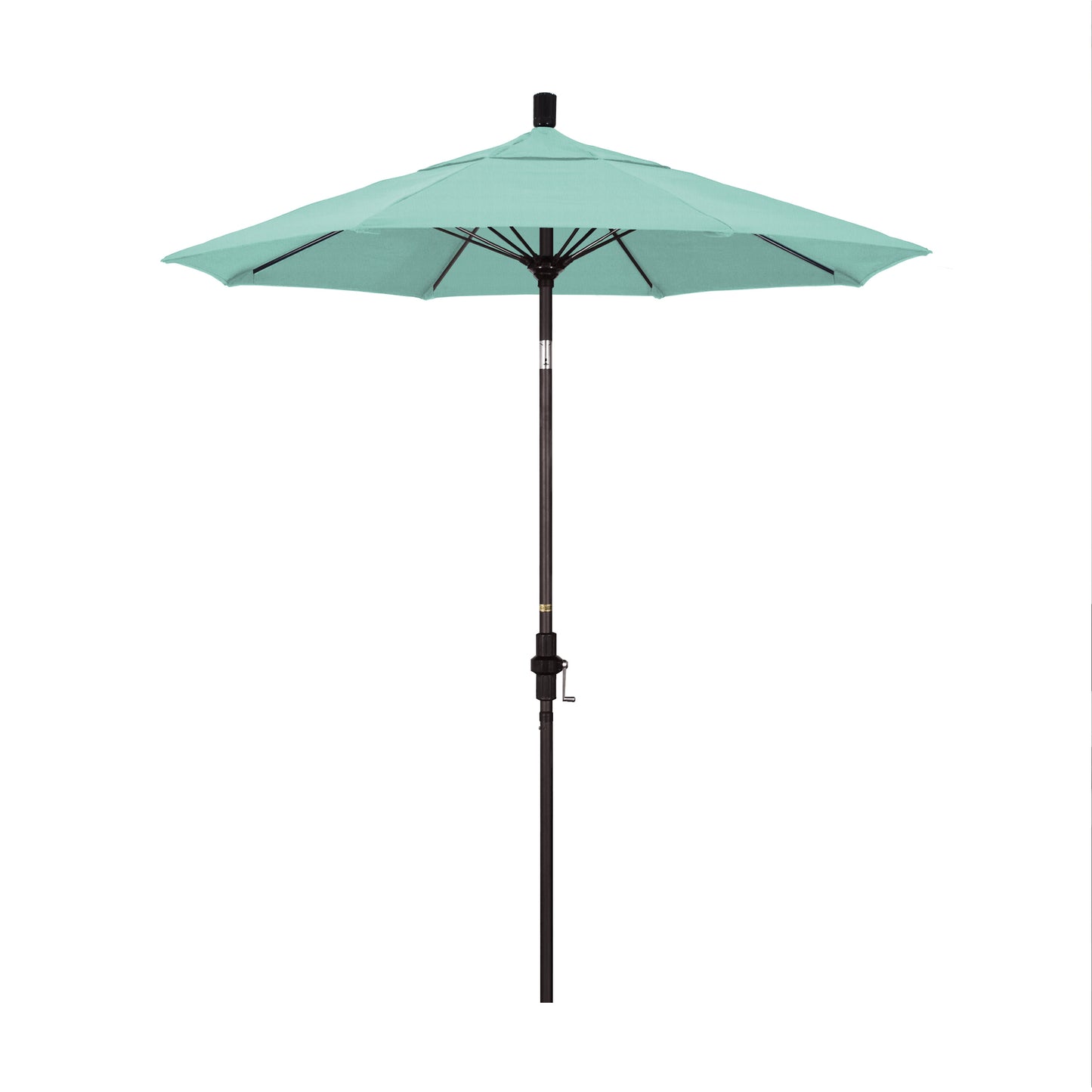 CasaFoyer 7.5' California Market Umbrella - Durable Aluminum Pole, Premium Fiberglass Ribs, Collar Tilt Design, Crank-to-Open Feature, Extra-Large Canopy.