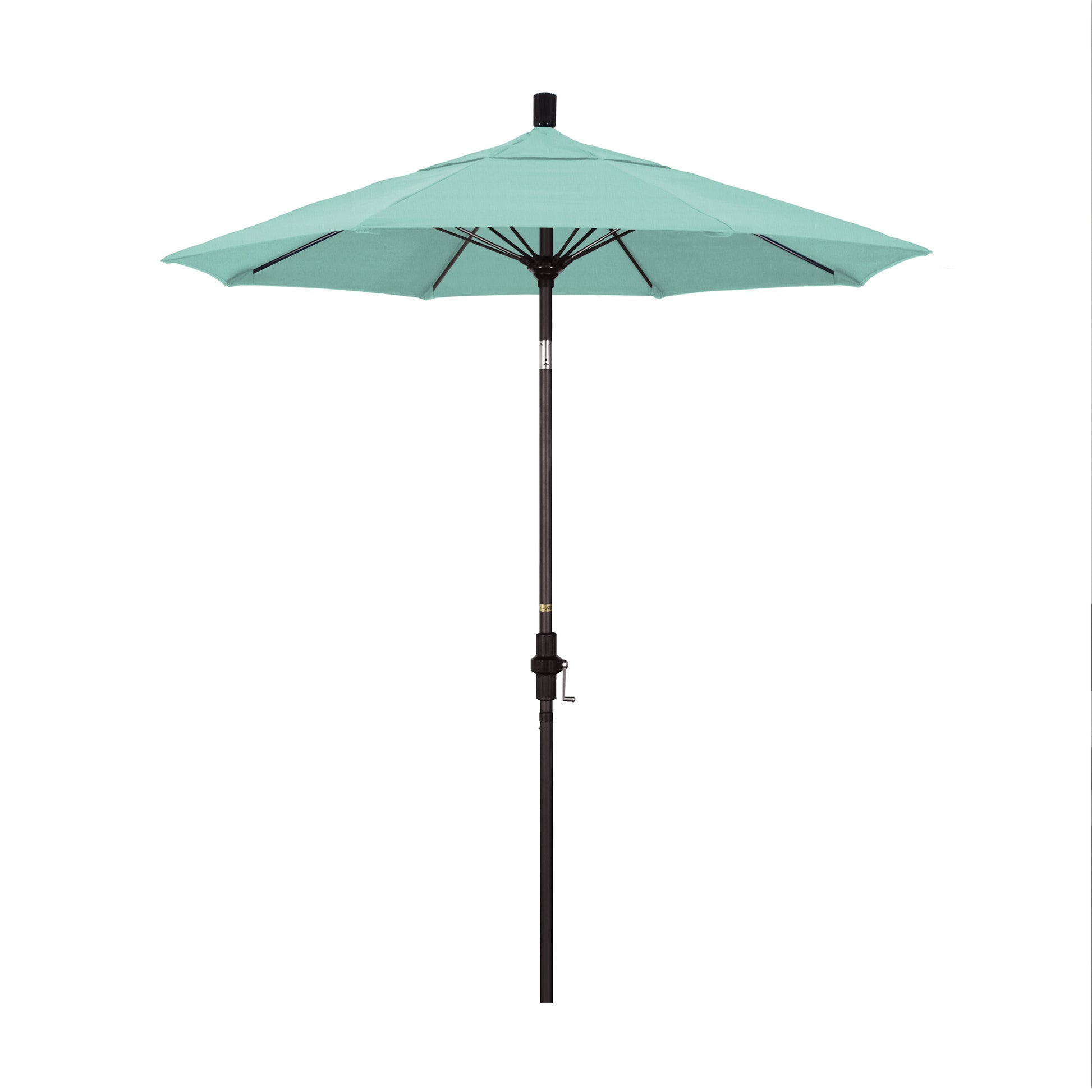 CasaFoyer 7.5' California Market Umbrella - Durable Aluminum Pole, Premium Fiberglass Ribs, Collar Tilt Design, Crank-to-Open Feature, Extra-Large Canopy.